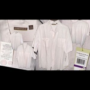 NEW Cubavera Men’s Linen-Blend Shirt - Size XXL